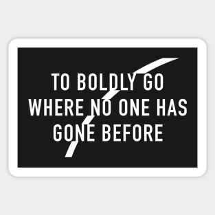 To Boldly Go Sticker